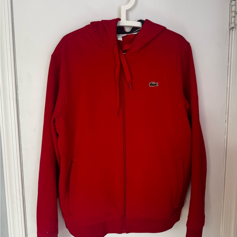 Lacoste sport hoodie- red
